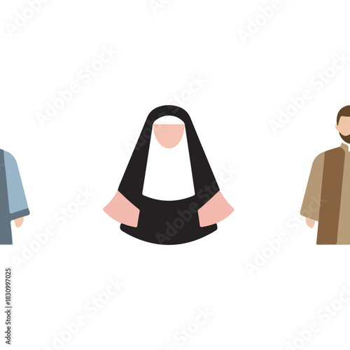 Diverse Religious Figures Representing Different Faiths and Cultures.
