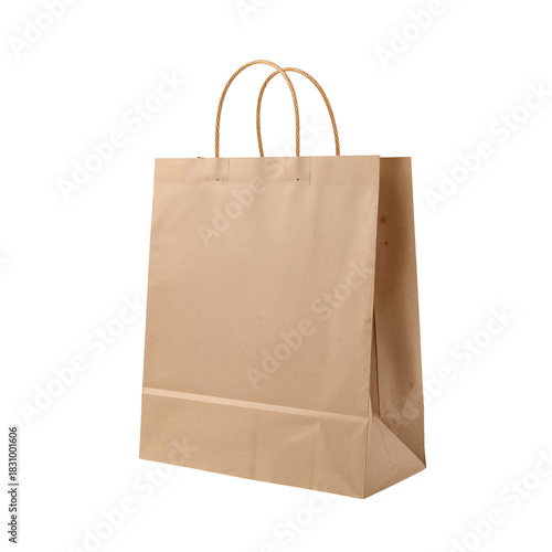 Brown Paper Bag for Shopping and Carrying Items, Ideal for Various Uses at Ho...