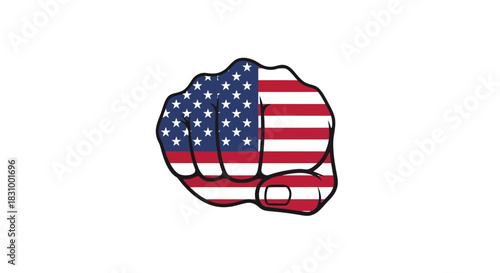 American identity and power a graphical representation of united strength and patriotism