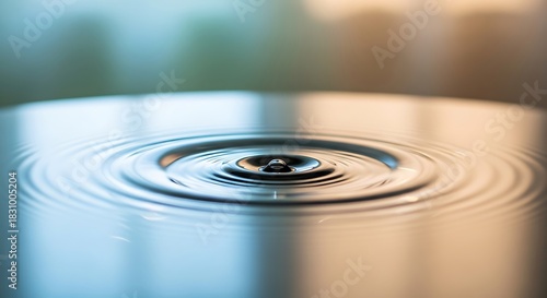 Water Ripple Effect: Serene Circular Waves