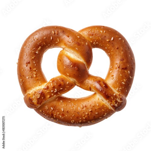 Freshly Baked Pretzel With a Golden Brown Crust and Smooth Texture