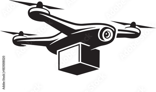 Flying Drone Carrying Parcel for Shipping and Logistics