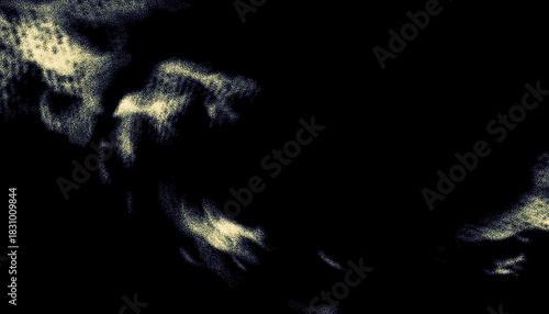 Abstract grungy background with copy space, yellow and green gradient, grainy texture