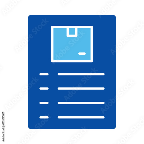 Packing List Icons In Blue Style, Vector Illustration 