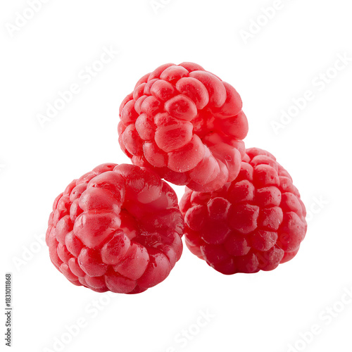 Fresh Raspberries Piled Together Showcasing Vibrant Colors and Texture in a B...