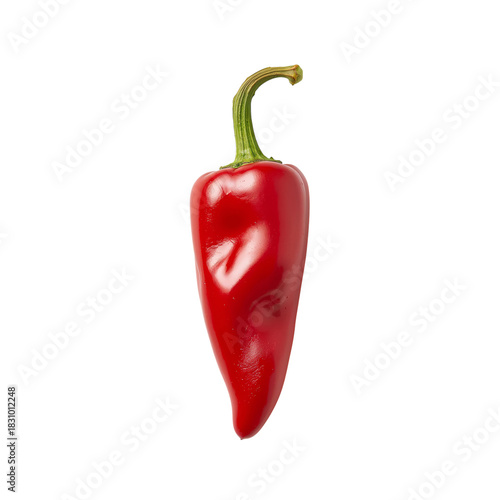 Bright Red Chili Pepper Displayed on a Clean White Background Showcasing Its ...