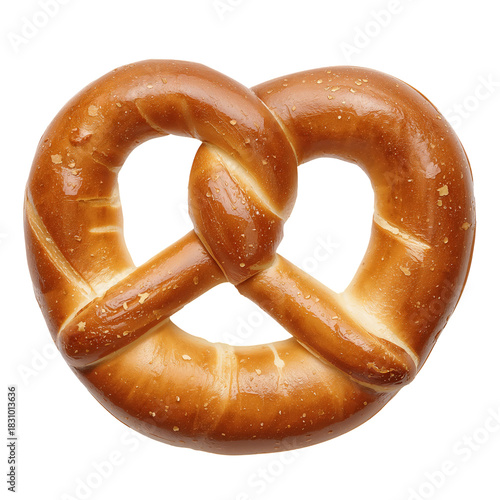 Freshly Baked Pretzel With a Golden Brown Crust and Smooth Texture