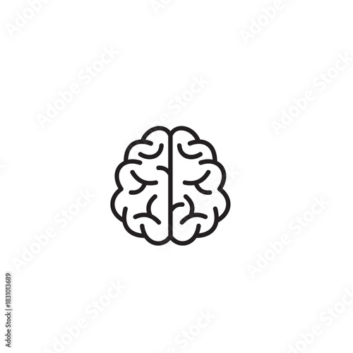 Unlock your potential with this clean, modern brain icon for innovation, education, psychology, and health projects needing a smart, minimal aesthetic