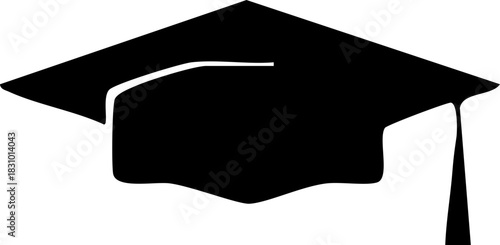 Graduation hat icon, Graduation cap vector icon for education apps and web, University Mortarboard, Vector Illustration !	