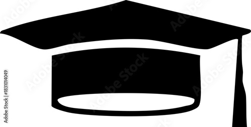 Graduation hat icon, Graduation cap vector icon for education apps and web, University Mortarboard, Vector Illustration !	