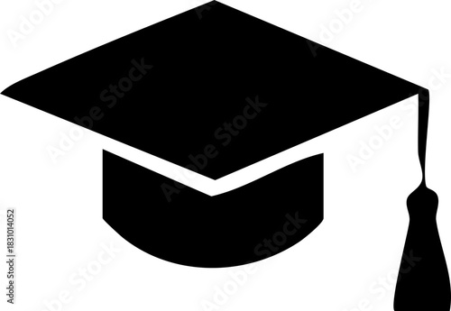 Graduation hat icon, Graduation cap vector icon for education apps and web, University Mortarboard, Vector Illustration !	