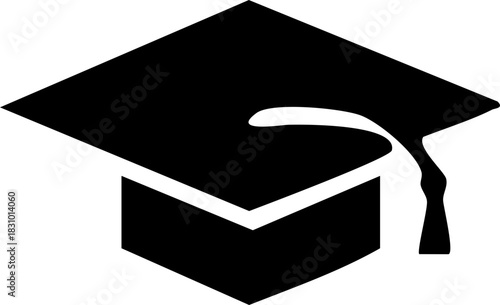 Graduation hat icon, Graduation cap vector icon for education apps and web, University Mortarboard, Vector Illustration !	