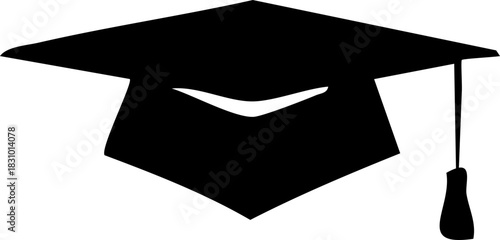 Graduation hat icon, Graduation cap vector icon for education apps and web, University Mortarboard, Vector Illustration !	