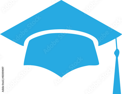 Graduation hat icon, Graduation cap vector icon for education apps and web, University Mortarboard, Vector Illustration !	