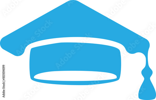 Graduation hat icon, Graduation cap vector icon for education apps and web, University Mortarboard, Vector Illustration !	