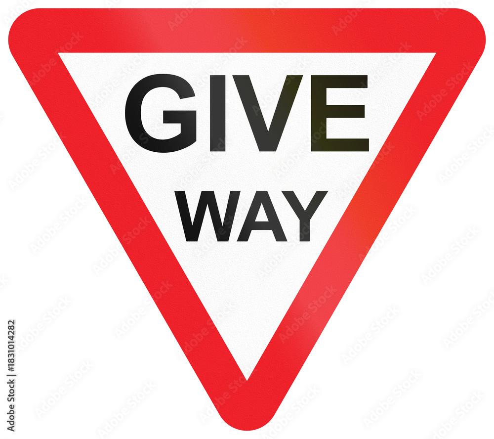 Fototapeta premium Road sign used in India - Give way