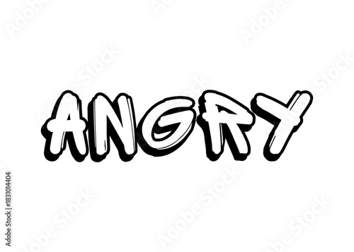 Angry graffiti word vector font
Vector font word on a white background