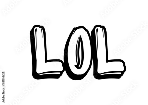 LOL graffiti word vector font
Vector font word on a white background