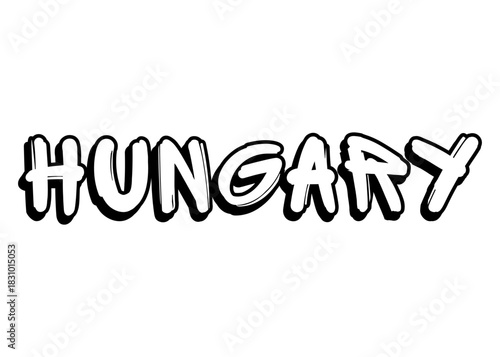 Hungary graffiti word vector font
Vector font word on a white background