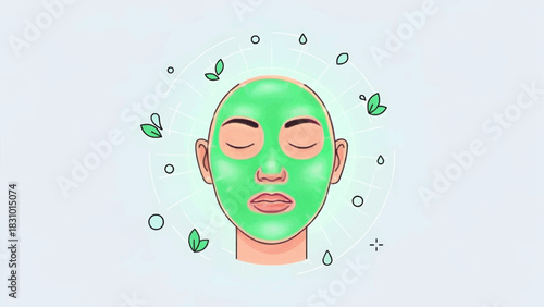 Glowing Skin Face Mask Vector Banner 1