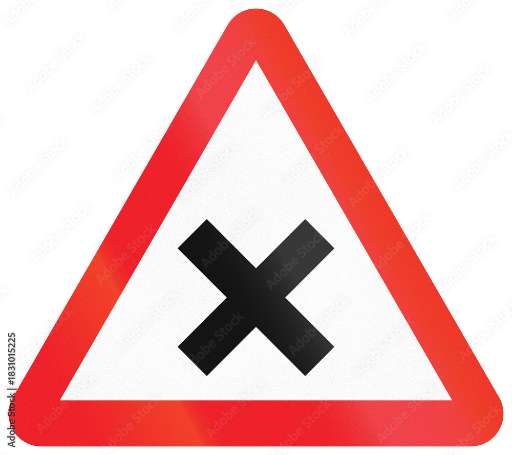 Obraz premium Road sign used in India - Crossroads