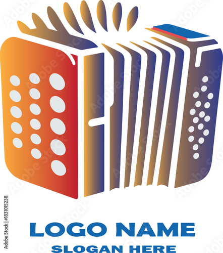 vallenato music logo icon vector .