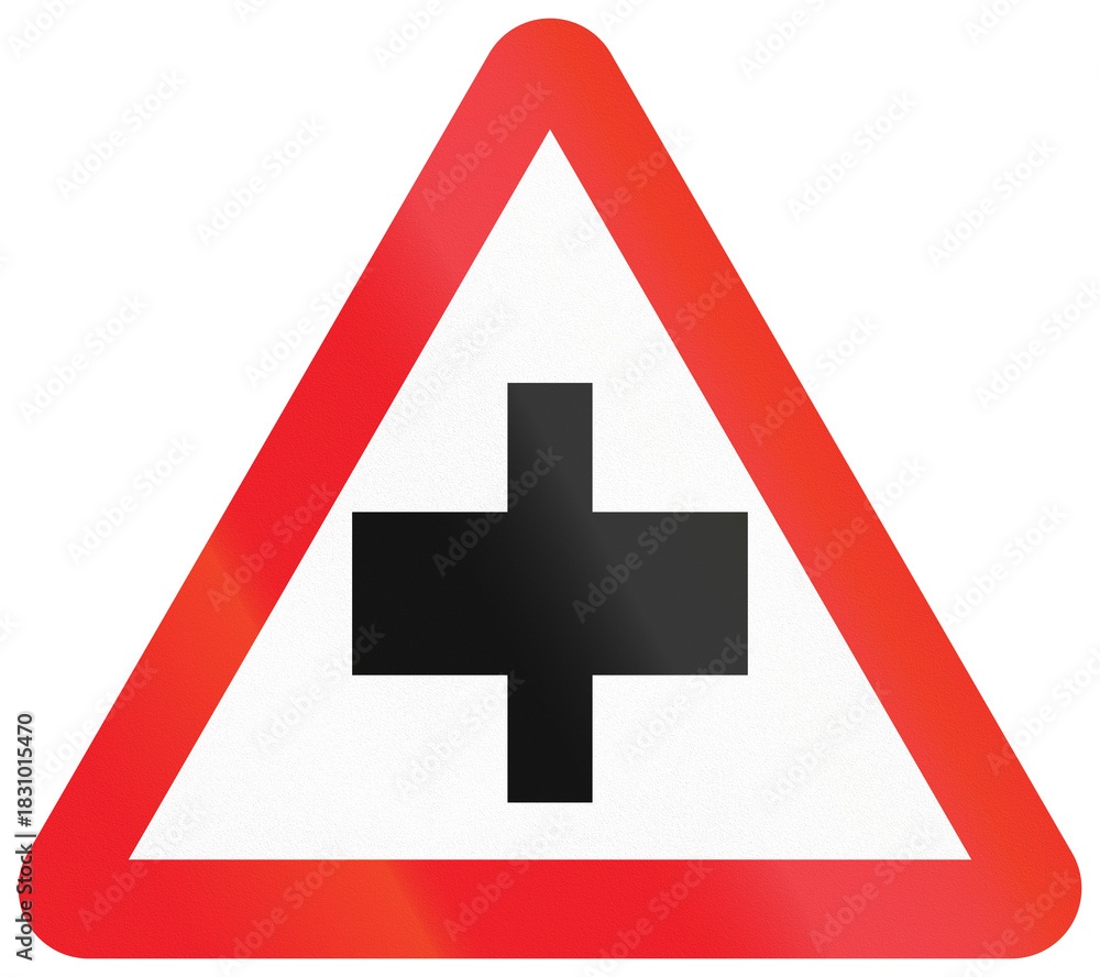 Obraz premium Road sign used in India - Major road ahead