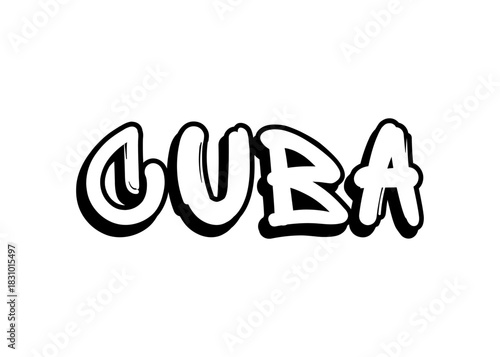 Cuba graffiti word vector font
Vector font word on a white background