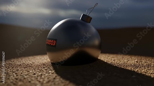 A bomb with a timer counting down, symbolizing imminent danger and urgency.