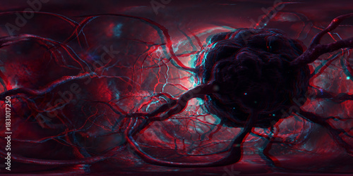 Wallpaper Mural Cancer cell v2 8K VR 360 Equirectangular Spherical Panorama Torontodigital.ca