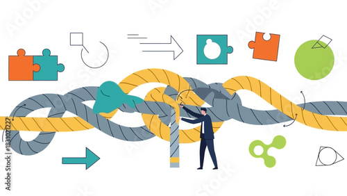 Strategic Business Leader Untangling Complex Organizational Problems and Streamlining Project Workflow.