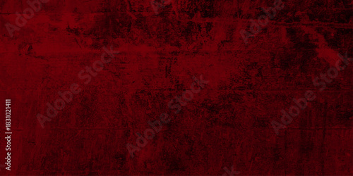 Red Abstract grunge dark cement wall texture background. Texture of a concrete wall with cracks and scratches .Grunge Close up abstract empty of black and red modern wallpaper texture background .	