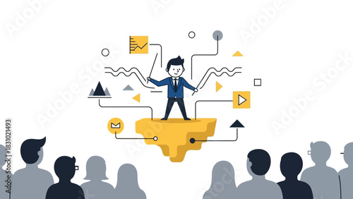 Strategic Leadership: Executive Presenter Clarifying Complex Business Intelligence for Stakeholders