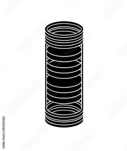 Sleek black corrugated pipe design for industrial projects and modern construction needs offering versatile and adaptable material solution