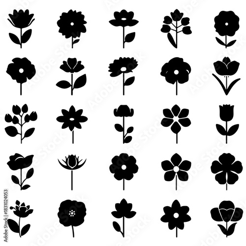 Floral silhouettes collection