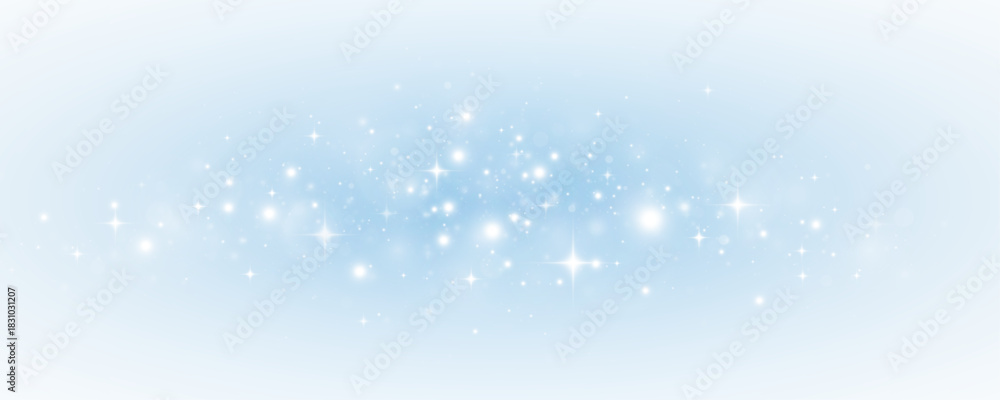 Fototapeta premium Shiny explosion of stardust and dust on transparent background. Glow and sparkles spread evenly across the background.