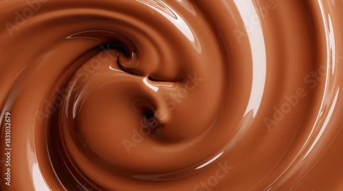 Milk chocolate swirling background
