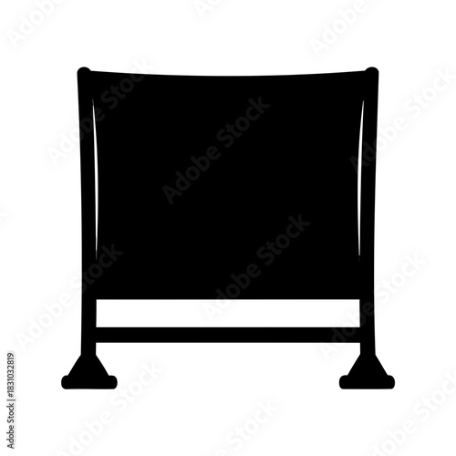 Portable backdrop stand in black silhouette for photography or videography