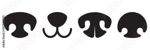 Dog Nose Icon Vector – Pet Shop, Veterinary & Dog Products Logo Element