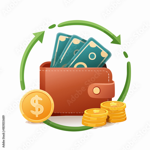 Wallet with Money Transfer Concept