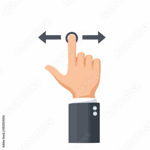 Swipe Gesture Hand Navigation Icon