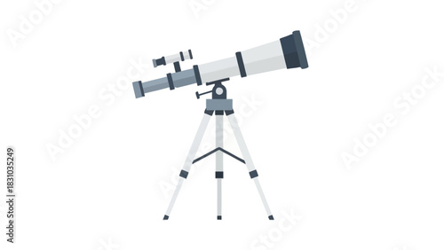 A pixel art telescope on a tripod