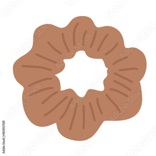 Scrunchie in Cute Hand-Drawn Style for Beauty Accessory Clipart