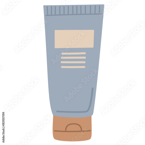 Conditioner Tube in Hand-Drawn Style for Beauty Product Illustration