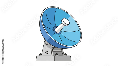 Satellite dish on a stand