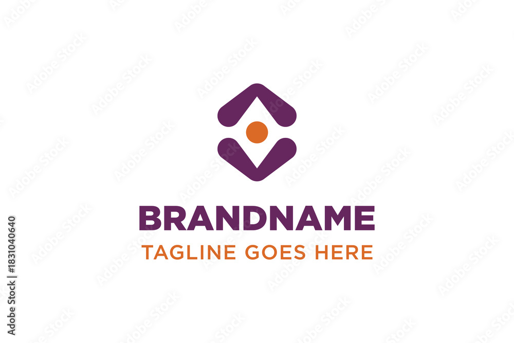 Fototapeta premium Letters VA AV People Logo, symbolizing unity, collaboration, and connection