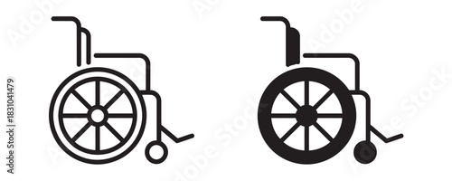 Wheelchair icons offering accessibility solutions for medical facilities and inclusive design projects, promoting awareness and support with a clean, modern aesthetic.