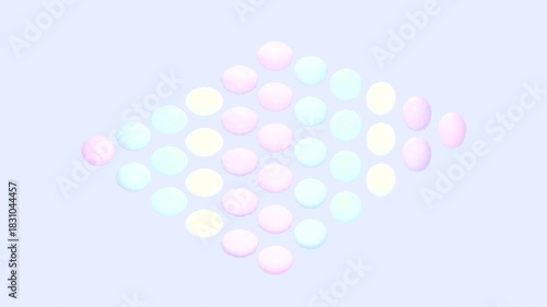Pastel Gummy Cubes Breathing Animation Satisfying Squash-and-Stretch Loop for Social Media Playful Branding