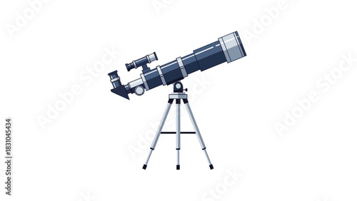 Pixel art telescope on a tripod