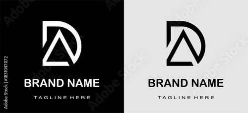 Modern DA Lettermark Logo Design